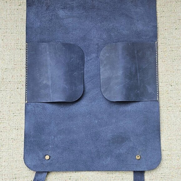 Genuine Leather Tissue Box Handmade Blue Leather Box for Tissue New - Picture 13 of 14